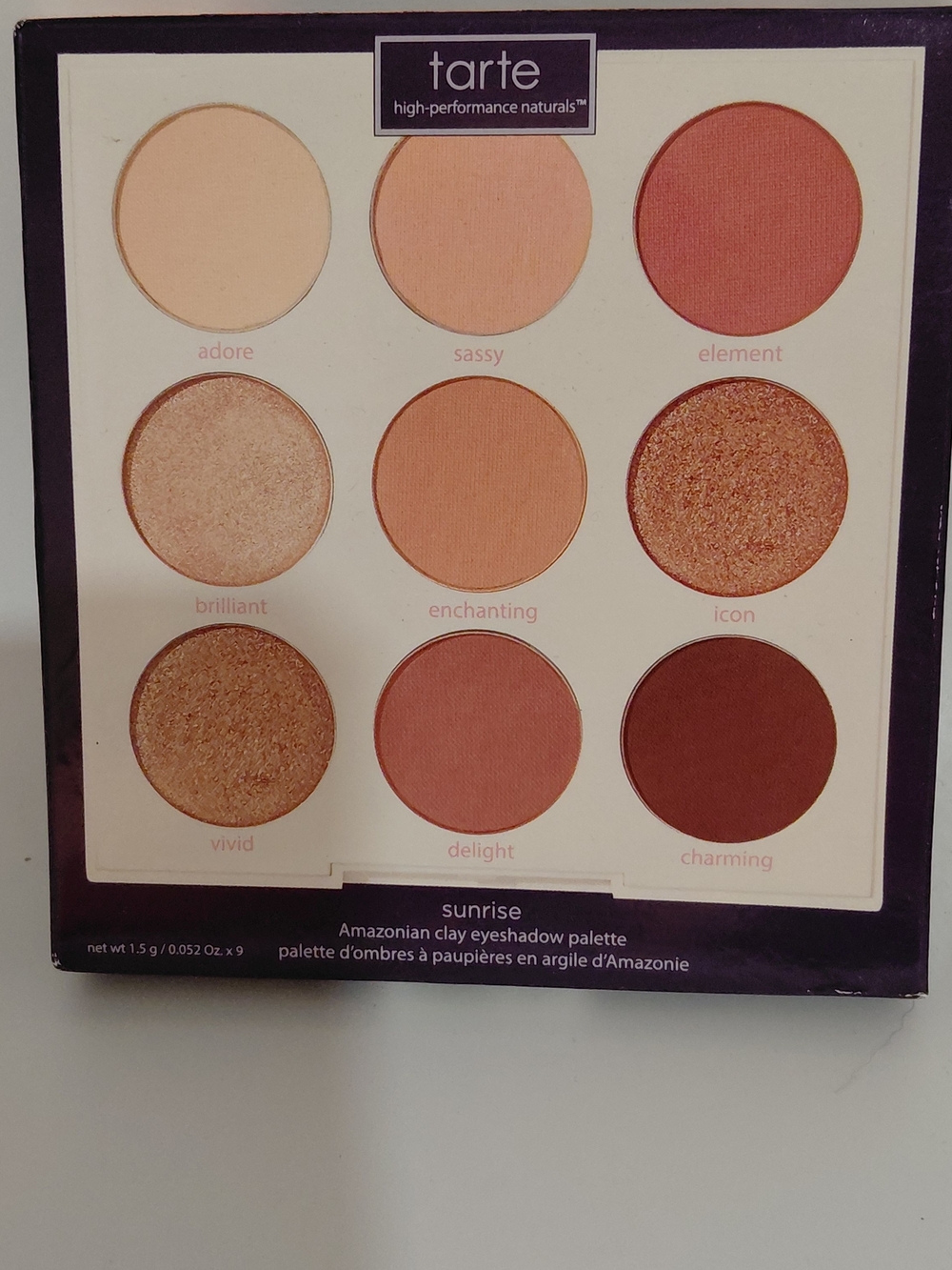 NIP Tarte Amazonian Clay Eyeshadow Palette In Sunrise 9 Warm Matte And Shimmery
